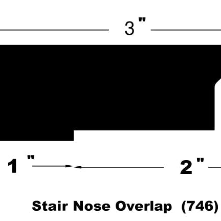 Engineered Hardwood Moldings - Acacia - Walnut in Overlap Stair Nose