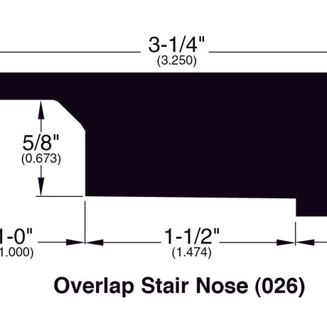 Engineered Hardwood Moldings - Acacia - Handscraped Cognac in Overlap Stair Nose