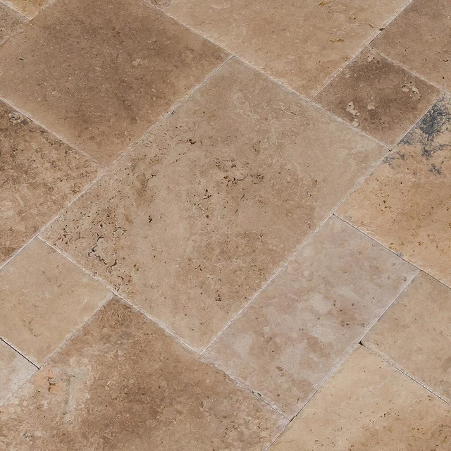 Antique Pattern Travertine Flooring Tiles in Scott Rustic