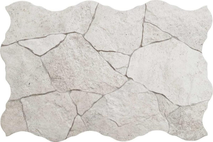 Borgogna Flagstone White 17x26 Stone Look Porcelain Tile 1