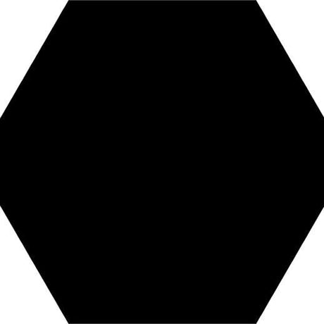 Basic Hex Black 8x10 Matte Porcelain Tile
