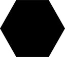 Basic Hex Black 8x10 Matte Porcelain Tile
