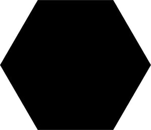 Basic Hex Black 8x10 Matte Porcelain Tile