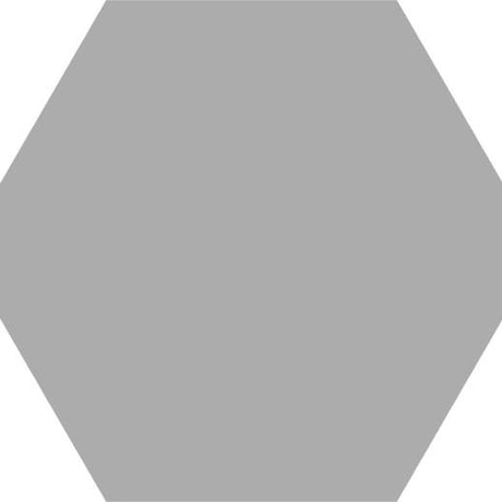 Basic Hex Silver 8x10 Matte Porcelain Tile
