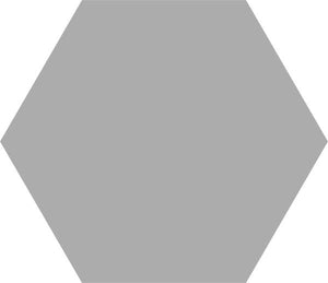 Basic Hex Silver 8x10 Matte Porcelain Tile