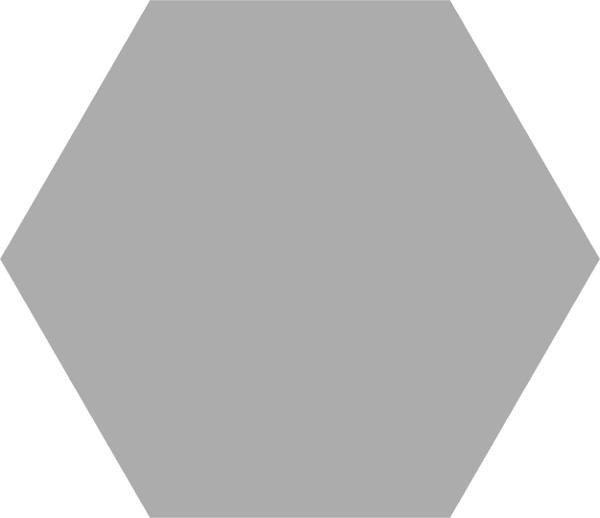 Basic Hex Silver 8x10 Matte Porcelain Tile 1