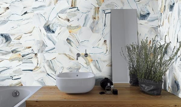 Marmaris Hex Sunset 8x10 Matte Porcelain Tile 2