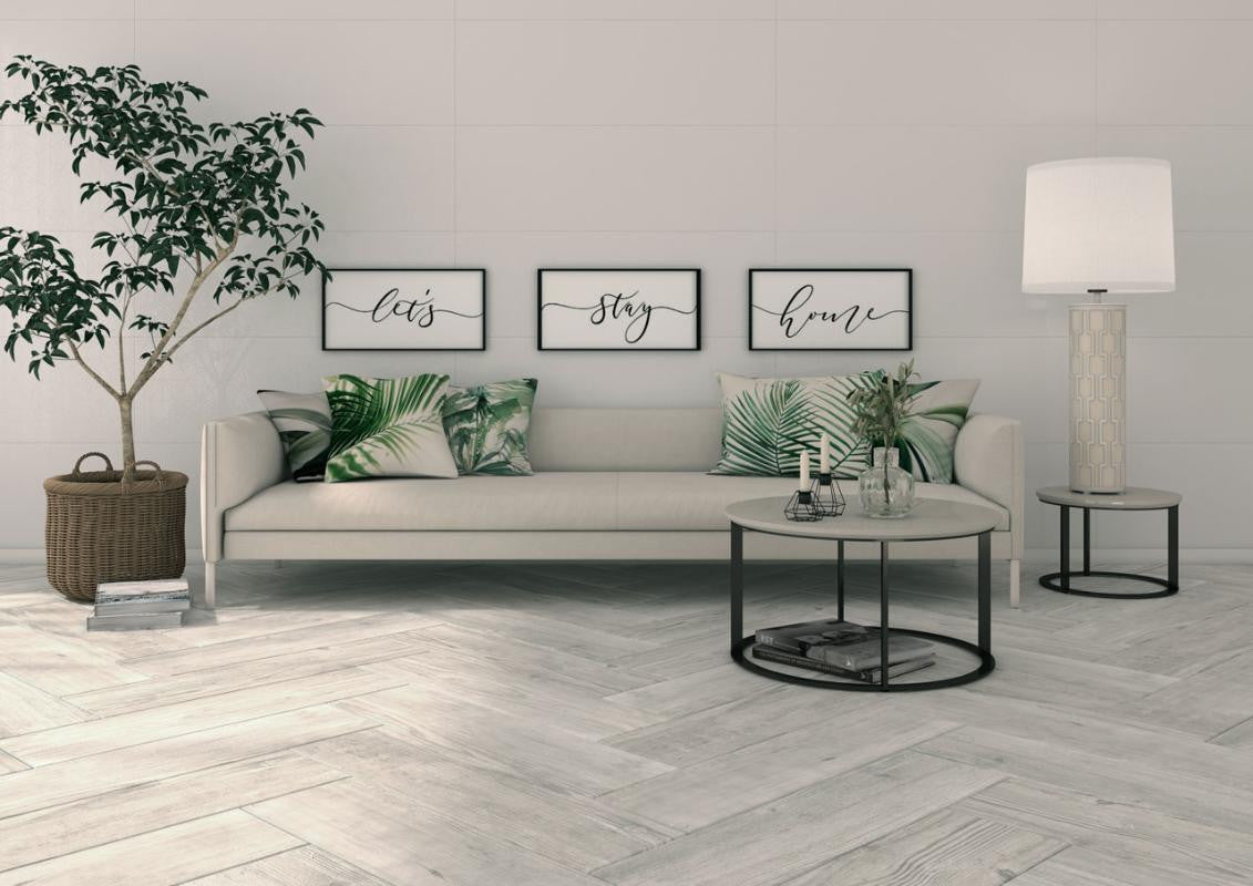 Rennes White 8x30 Porcelain Plank Tile
