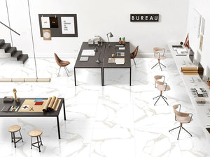 Domus Bianco Matte 32x32 Marble Look Porcelain Tile
