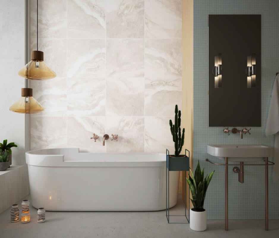 Izmir Ivory White Polished 24x24 Porcelain Tile