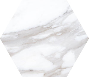 Apuan Hex 19x22 Marble Look Porcelain Tile