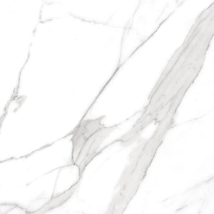 Calacatta Tranco 32x32 Polished Marble Look Porcelain Tile