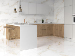 Marshall Gold 24x48 Polished Marble Look Porcelain Tile