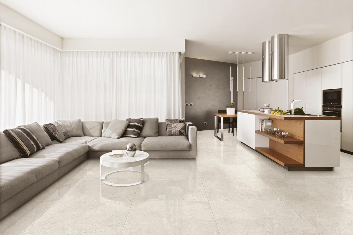 Coquina Off White 32x32 Shellstone Look Porcelain Tile