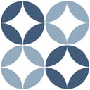 Bora Blue 9x9 Patterned Porcelain Tile