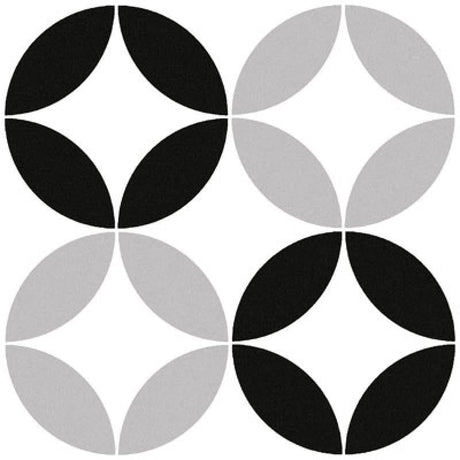 Bora Black 9x9 Patterned Porcelain Tile