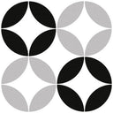 Bora Black 9x9 Patterned Porcelain Tile