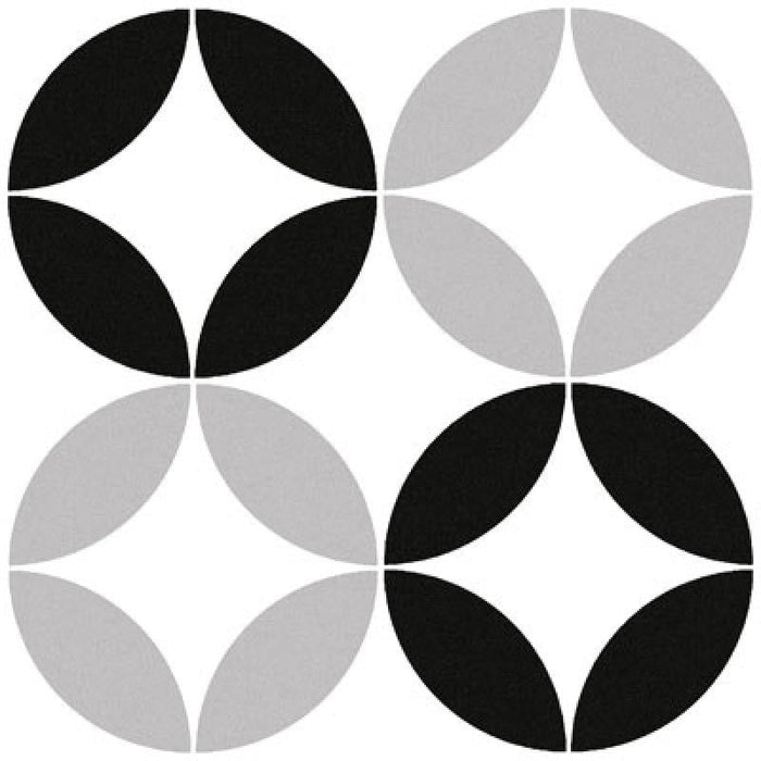 Bora Black 9x9 Patterned Porcelain Tile 1