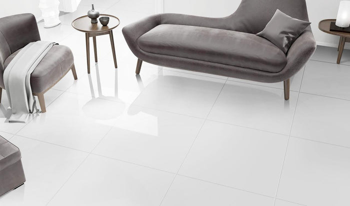 Alpine White III 12x24 Polished Porcelain Floor Tile 2