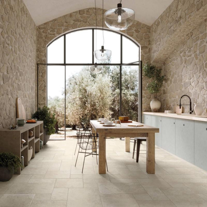 Provence White Modular Pattern Porcelain Floor Tile 4
