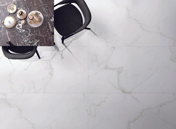 Marble Calacatta Polished 48x48 Marble Look Porcelain Tile 2