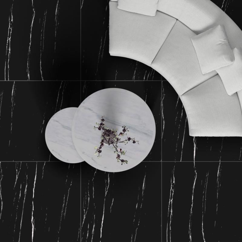 Cortina Black 24x24 Polished Porcelain Tile