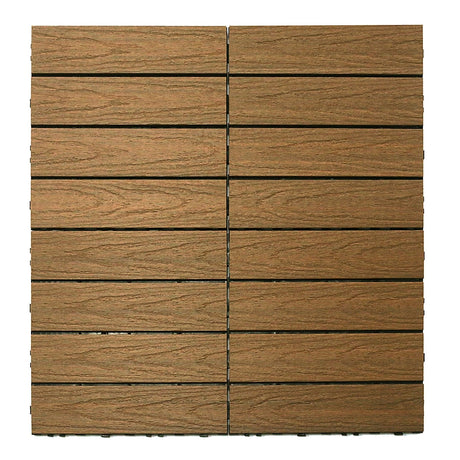 Interlocking Deck Tiles - Composite QuickDeck HD in Teak Naturale