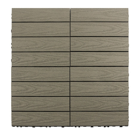 Interlocking Deck Tiles - Composite QuickDeck HD in Stone Gray Naturale