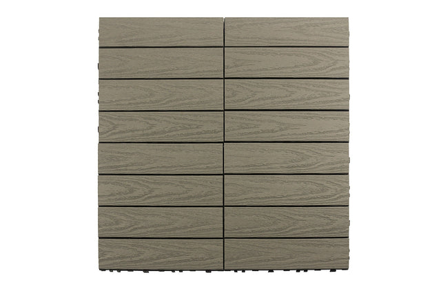 Interlocking Deck Tiles - Composite QuickDeck HD in Stone Gray Naturale