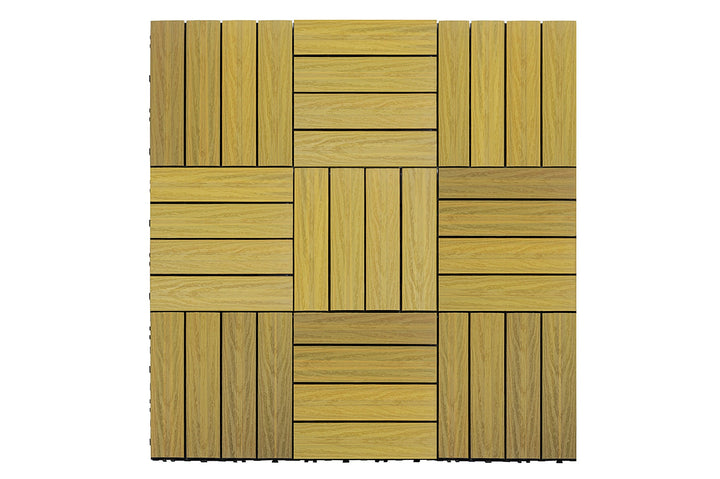 Interlocking Deck Tiles - Composite QuickDeck HD — Oak Naturale