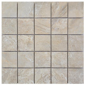 Icaria Dedalo Beige 2x2 Matte Porcelain Mosaic Tile 12x12