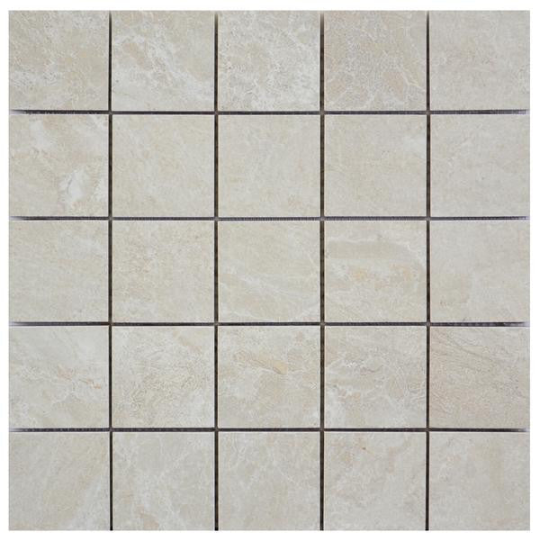 Icaria Dedalo Blanco 2x2 Matte Porcelain Mosaic Tile 12x12