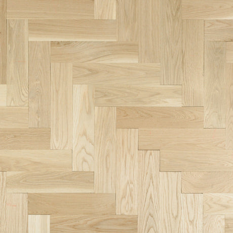 Plank - Herringbone White Oak Unfinished Flooring in Select & Better