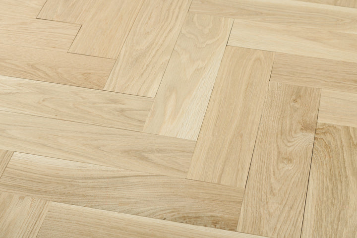Plank - Herringbone White Oak Unfinished Flooring — Select & Better