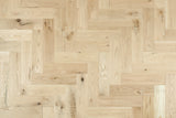 Plank - Herringbone White Oak Unfinished Flooring in Natural
