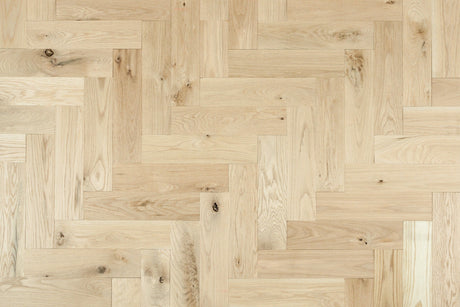Plank - Herringbone White Oak Unfinished Flooring