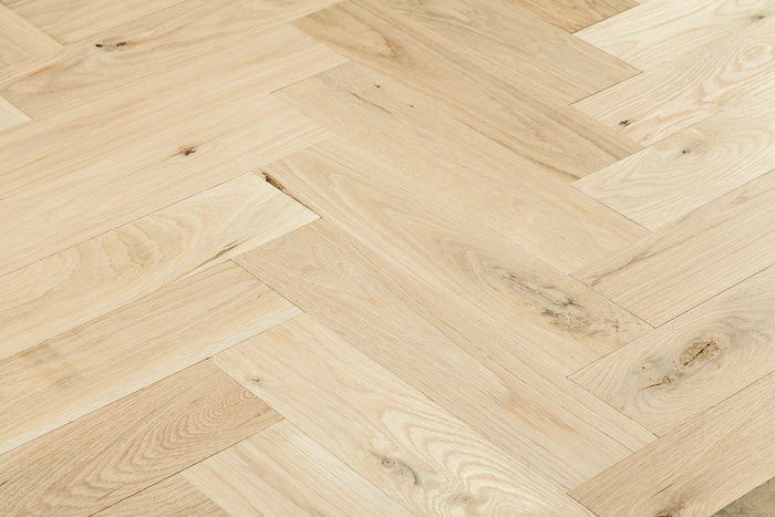 Plank - Herringbone White Oak Unfinished Flooring 3