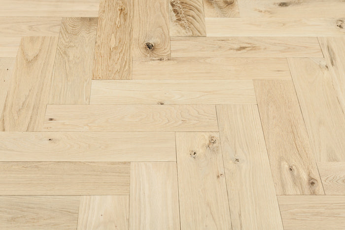 Plank - Herringbone White Oak Unfinished Flooring 4