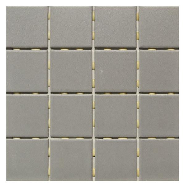 OM-13419 Dark Gray 3x3 Ceramic Mosaic Tile 12x12 Sheet 1