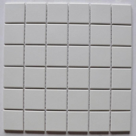 White Textured 2x2 Porcelain Mosaic Tile 12x12 Sheet