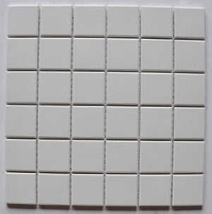 White Textured 2x2 Porcelain Mosaic Tile 12x12 Sheet