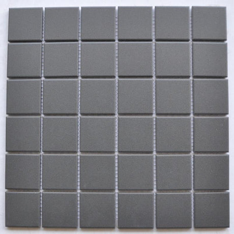 Graphite 2x2 Matte Porcelain Mosaic Tile 12x12 Sheet