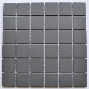 Graphite 2x2 Matte Porcelain Mosaic Tile 12x12 Sheet