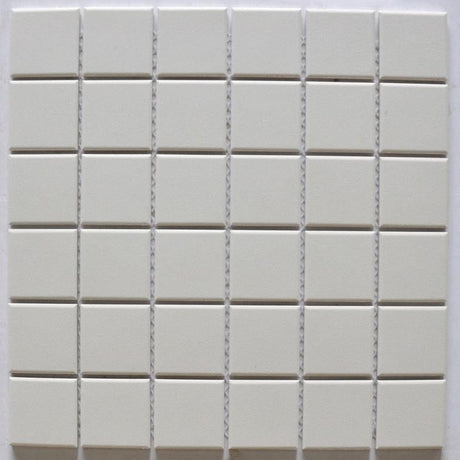 Cream 2x2 Porcelain Mosaic Tile 12x12 Sheet