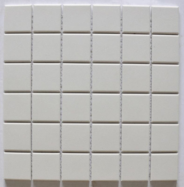 Cream 2x2 Porcelain Mosaic Tile 12x12 Sheet
