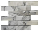 Platinum 2x6 Glass Mosaic Tile 12x12