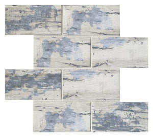 Bark Aspen 3x6 Glass Mosaic Tile 12x12 Sheet