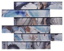 Ocean 2x6 Glass Mosaic Tile 12x12 Sheet