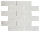Carrara 2x6 Glass Mosaic Tile 12x12 Sheet