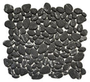 Nero Glass Pebble Mosaic Tile 12x12 Sheet